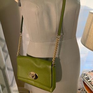 Green Coach Crossbody Handbag